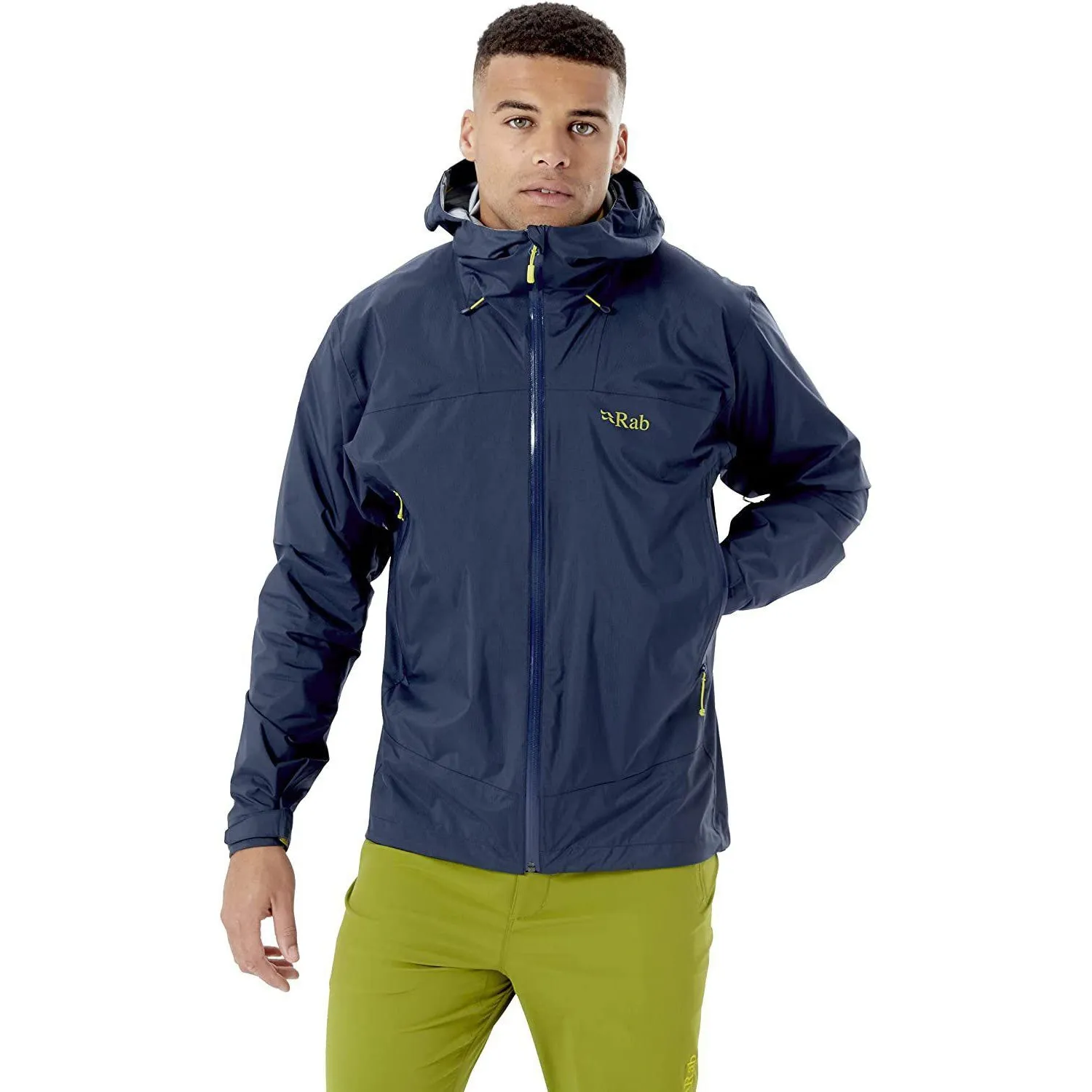 Rab Men's Downpour Plus 2.0 Waterproof Breathable Jacket for Hiking and Climbing