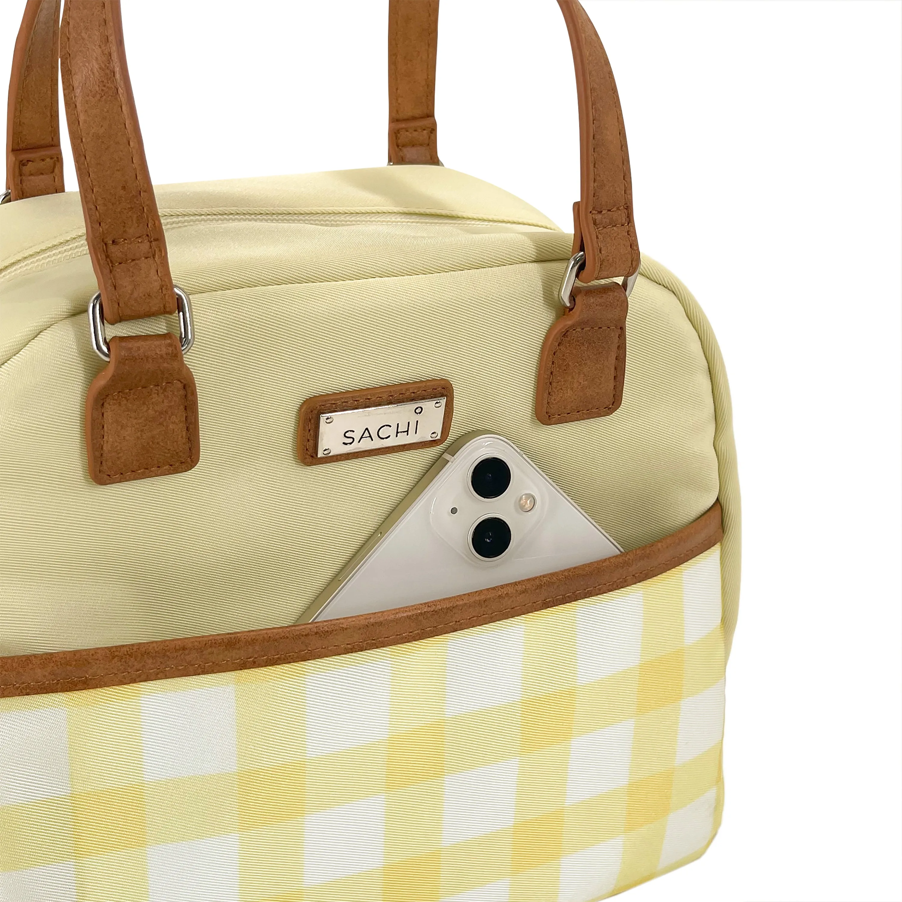 Sachi Insulated Cali Lunch Bag - Daffodil Gingham