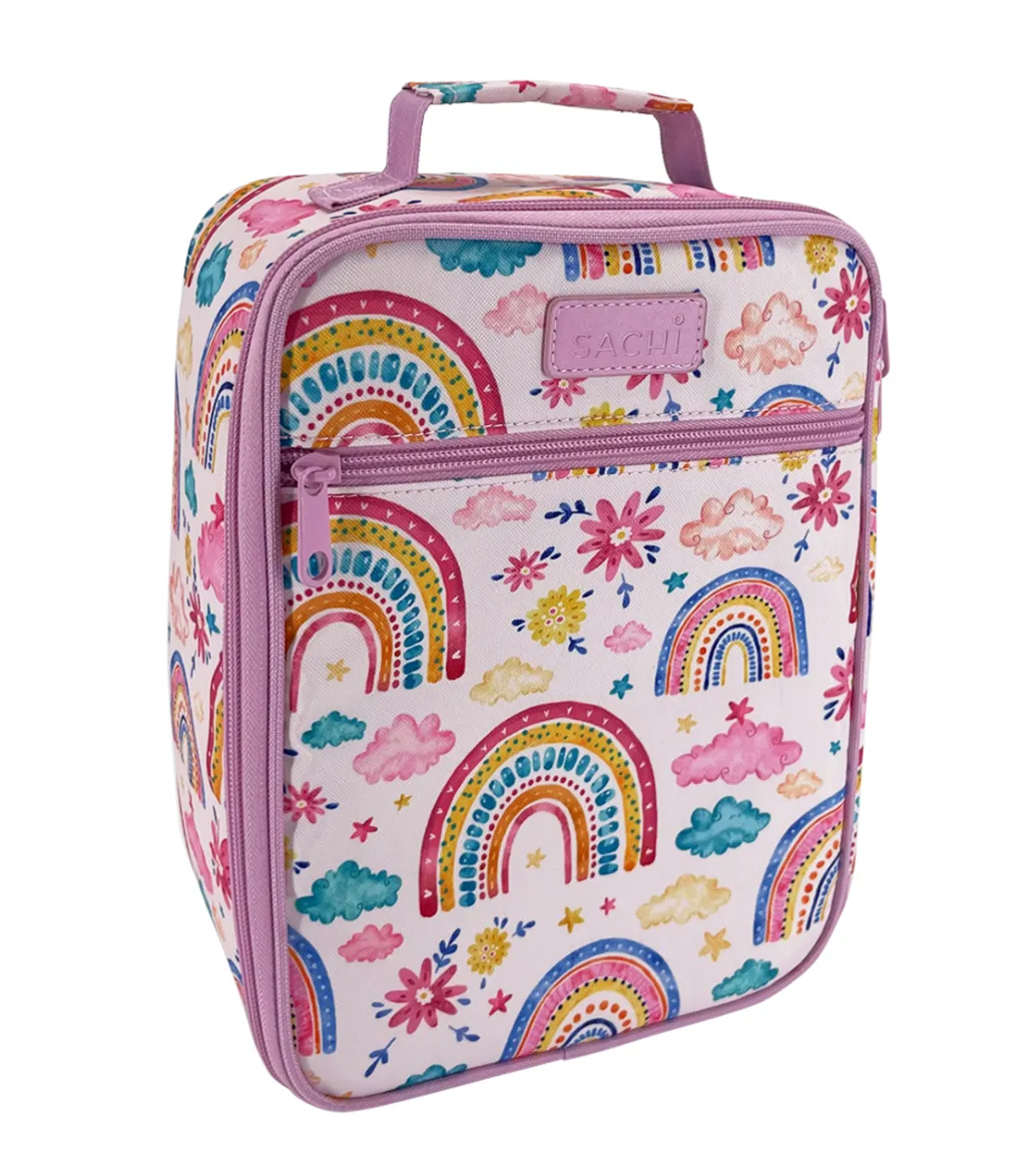 Sachi Insulated Lunch Bag & Bottle Bundle - Rainbow Sky