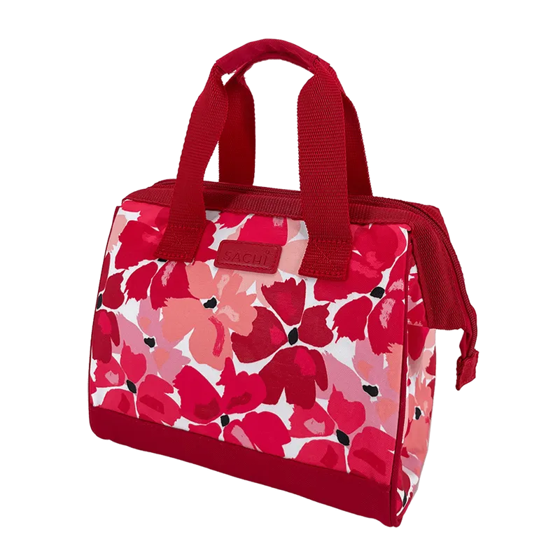 Sachi Triangular Insulated Lunch Bag - Red Poppies