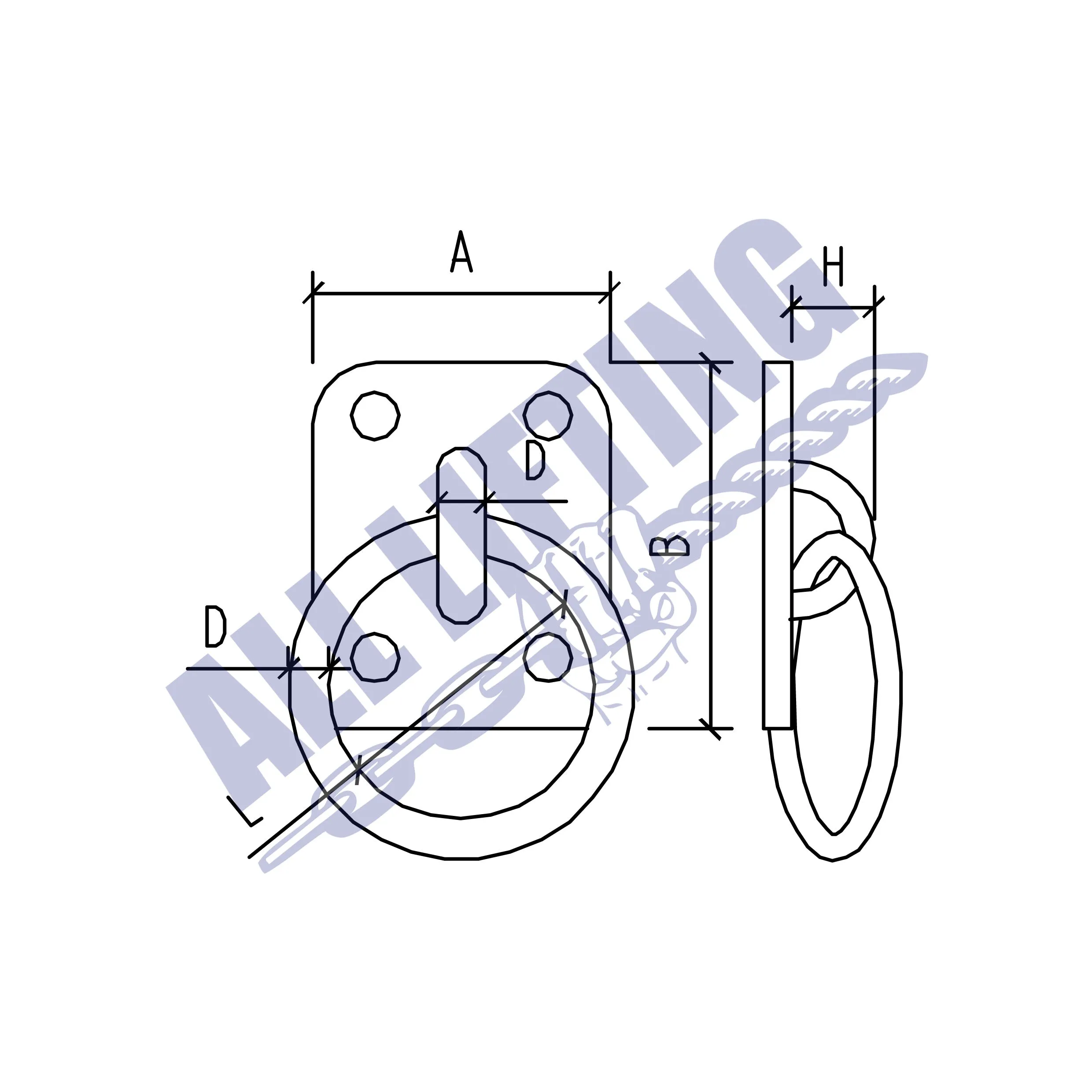 Stainless Steel Eye Plate with Ring