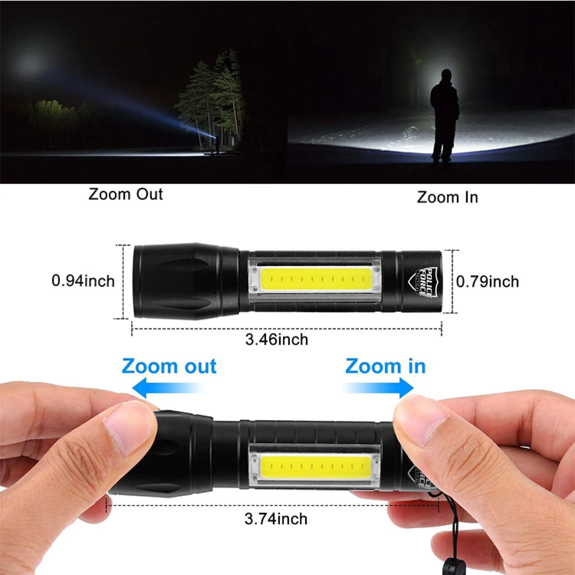 Tactical XPE/COB Mini Flashlight