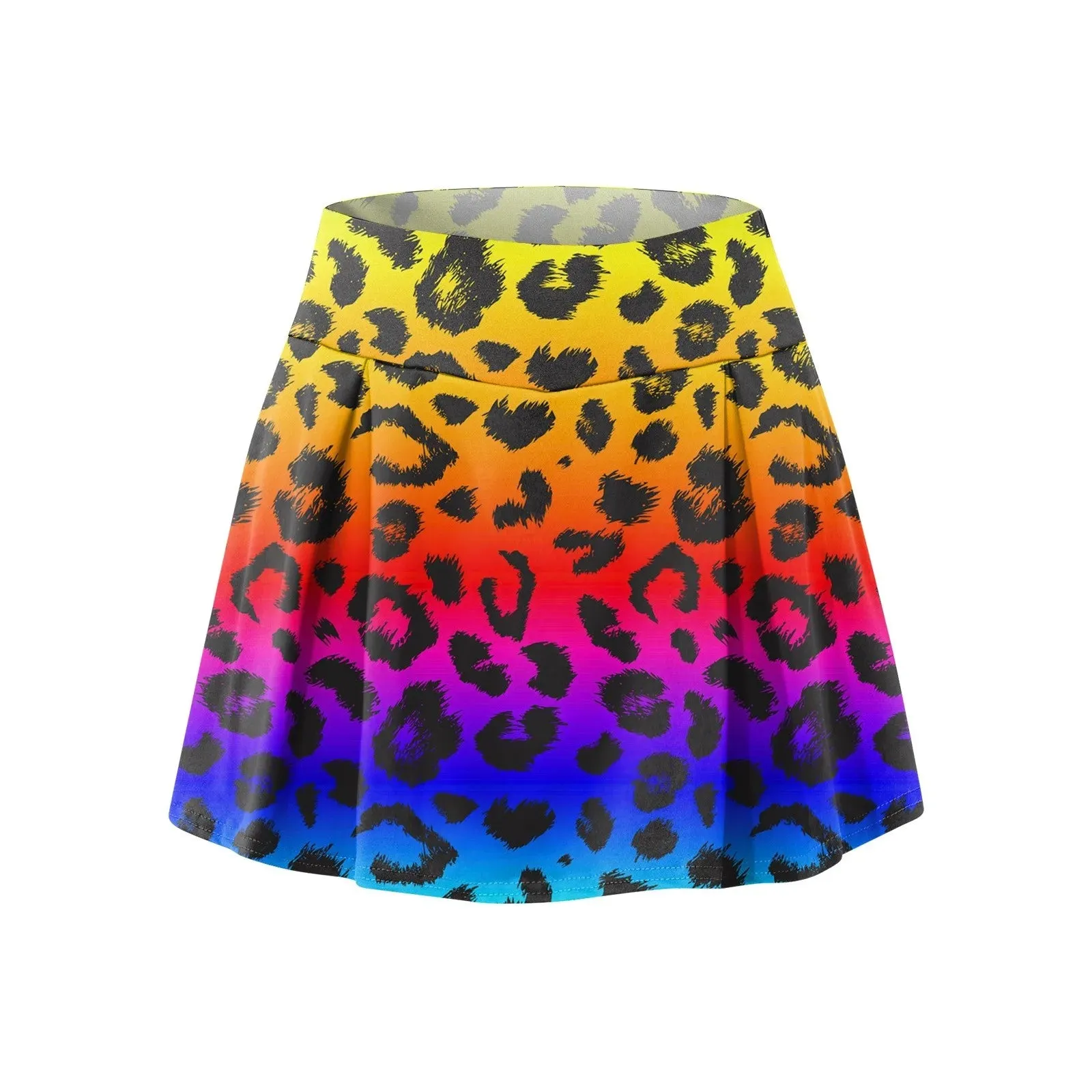 Women Performance Cheetah Print Skirt Skort -Tennis Golf Workout